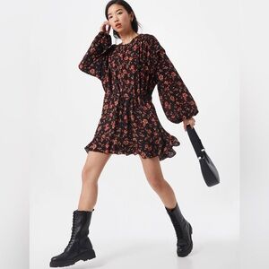 Free People Flower Fields Long Sleeve Mini Dress